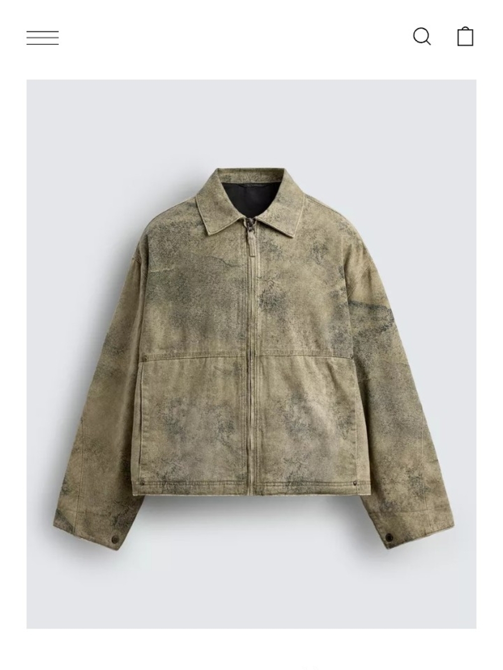Zara Denim Bomber Jacket - Picture 7 of 10